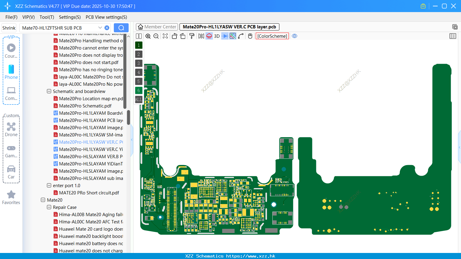 Huawei Mate20Pro-HL1LYASW VER.C PCB Layer